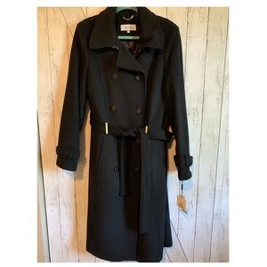 Calvin Klein Double-Breasted Front Belted Coat